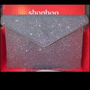 Rebecca Minkoff designer glitter clutch